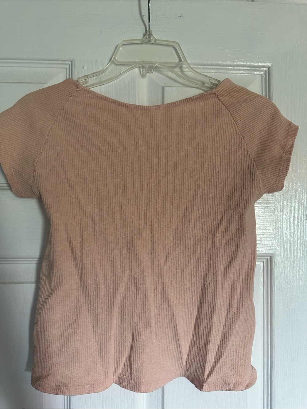 aerie Ribbed Short Sleeve Top - Dusty Rose